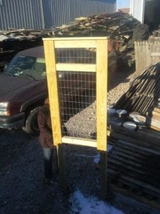 2X4 Welded Wire With Wood Frame And Middle Rail