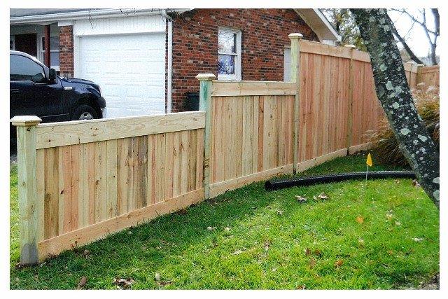 King Fence With Stair Step